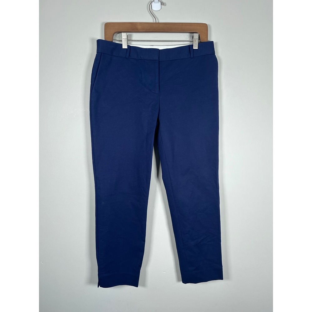 Kate Spade Tapered Ankle Pants Womens 6 Navy Blue Preppy Office Wear
